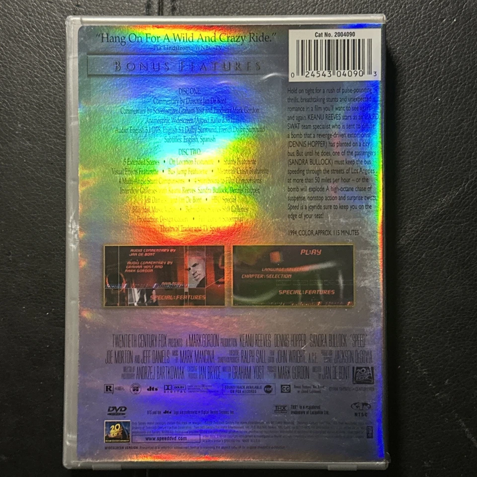 Speed (DVD, 2002, 2-Disc Set, Five Star Edition) - Image 2 of 4