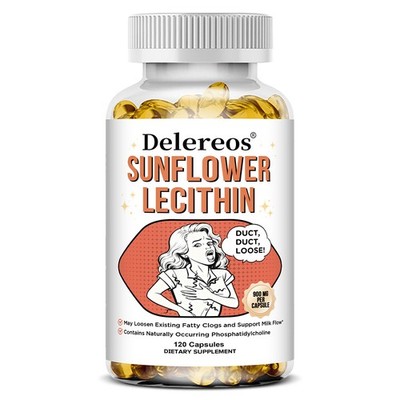 Organic Sunflower Lecithin-900mg, Soy-Free,  Liver&Cognitive Function 30~120Caps