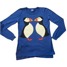 Vintage Le Tigre Sweater 80s 90s Blue Penguin Size Small EUC   i1