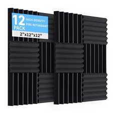 Acoustic Foam Panels, 12 Pack High Density 2 Inch Wedge Sound Absorbing Panel...