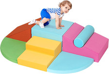7PCS Climbing Toys for Toddlers 1-3 Inside, Foam Baby Climbing Blocks Soft Play