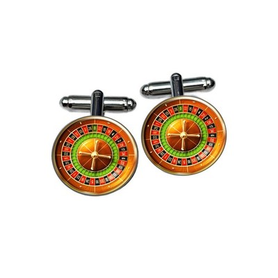 Roulette Wheel Cufflinks   Gift Boxed   Ideal Gift for Casino Lovers & Gamblers