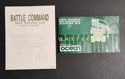 Battle Command Quick Reference Card and Manual - Commodore Amiga & Atari ST
