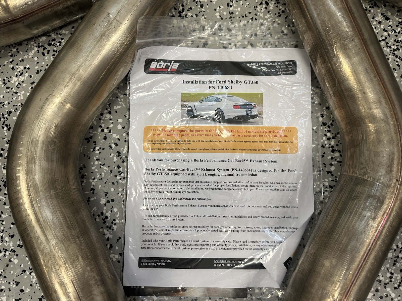 USED Borla ATAK (140684) Cat-Back Exhaust for 2015-2020 Ford GT350 & GT350R 5.2L