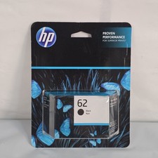 Original Genuine HP 62 Black Printer Ink Cartridge New Sealed 10/2025