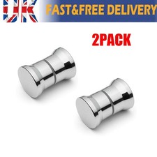 2pcs Per Set Aluminum Shower Screen Round Door Handle Chrome Door Knob Replace