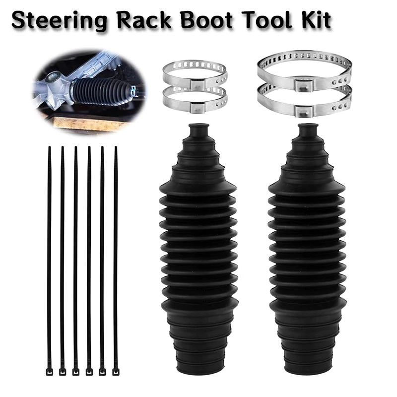 Pair Universal Steering Rack Boot Boots Gaiters High Quality Repair Kit-Stretchy - Image 2 of 4