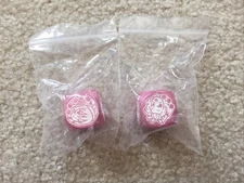 2x Pair Yugioh Amanda Lapalme Manamoon Ghost Girls Blossom Metal Dice