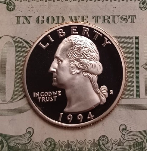 1994 S Proof Washington Quarter Coin Set Deep Cameo From Original Proof Set