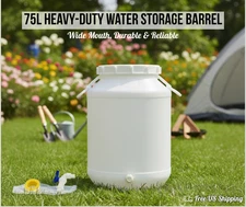Heavy Duty 20 Gallon Water Storage Tank Utility Water Tank Water Supply 75L