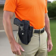 US Right Hand OWB Handgun Gun Holster Waist Belt Pistol Holster with Mag Holder