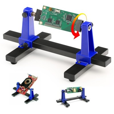 Adjustable Soldering Clamp PCB Holder for Circuit Board Blue and Green