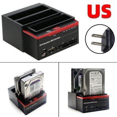 WAVLINK USB 3.0 Hard Drive Docking Station - For 2.5"/3.5" SATA HDD/SSD, With SD/MicroSD Card Reader & Hub 3 thumbnail image