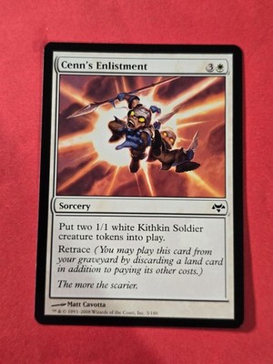 2008 Magic The Gathering Eventide #3 Cenn's Enlistment, C, NF, cd3