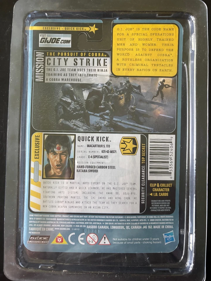 GI Joe 3.75” TRU Pursuit of Cobra City Strike Quick Kick - Image 2 of 2