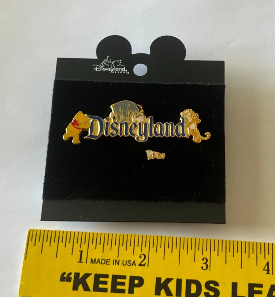 Disneyland Winnie the Pooh Tigger Eeyore Pin Disneyland Logo Pin