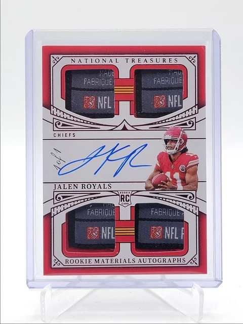 Jalen Royals 2025 National Treasures RPA Rookie NFLPA LOGO RC AUTO 1/1 Q4274