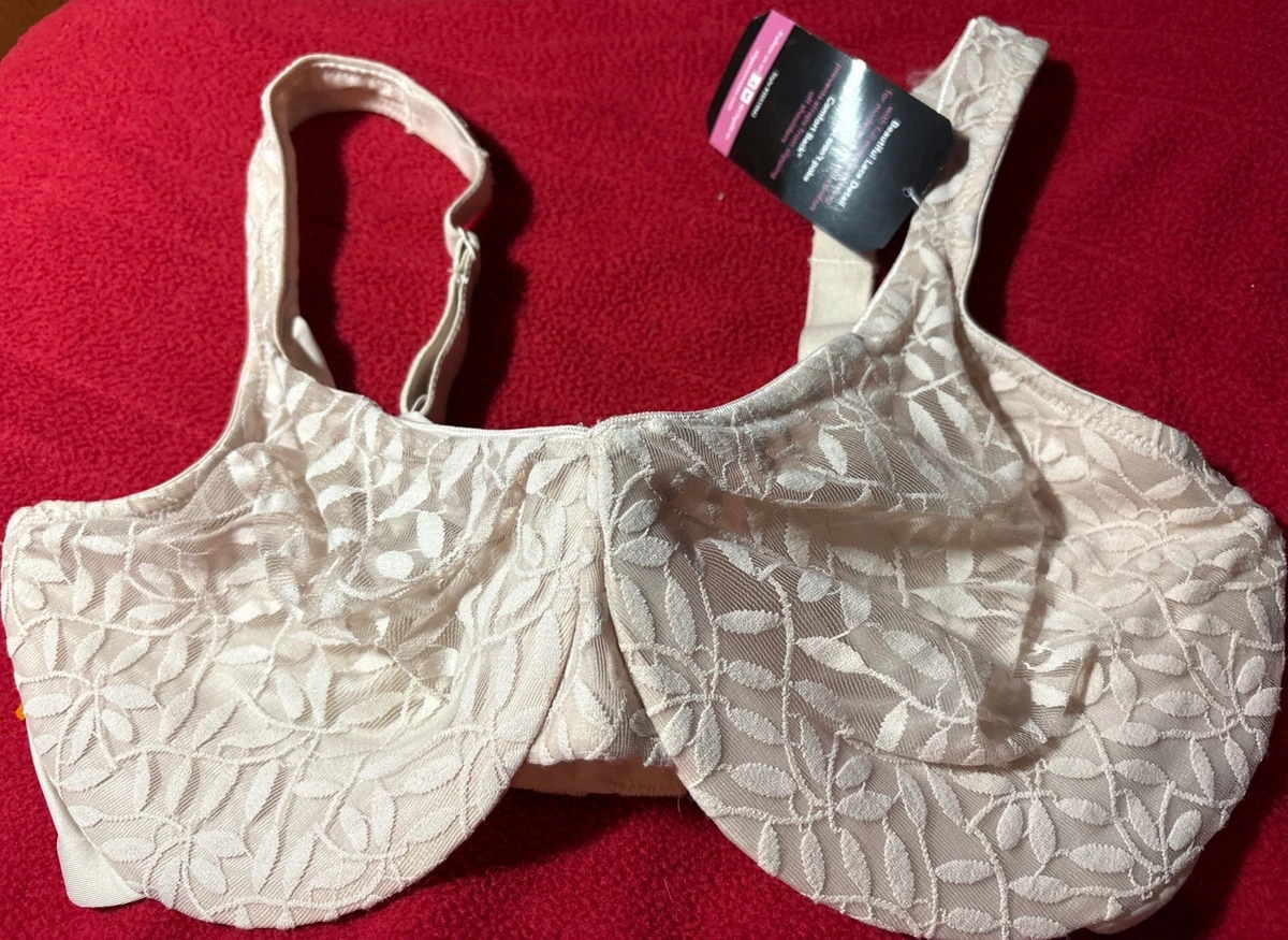 Olga Luxury Lift Bra 42D Underwire Minimizer 35063 Un