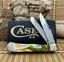 Case XX USA Beautiful Custom Emerald River Engraved Trapper Pocket Knife