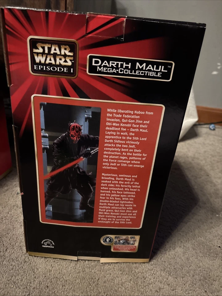 Vintage Star Wars Darth Maul 12" Mega Collectible Figure Light Up Lightsabers - Image 3 of 4