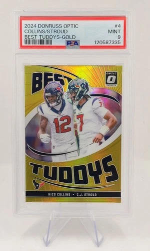 2024 Donruss Optic CJ Stroud / Nico Collins Best Tuddys Gold /10 PSA 9 SSP Prizm