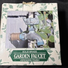 Vintage Brass Garden Tap Duck Spigot Faucet Yard Water Home Decor Outdoor