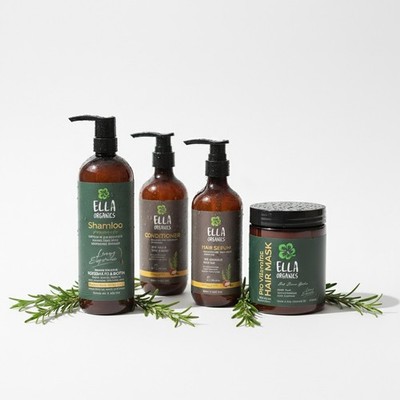 Ella Organics 4pc Cysteine Hair Treatment Set - Rosemary Anti Frizz Repair Kit