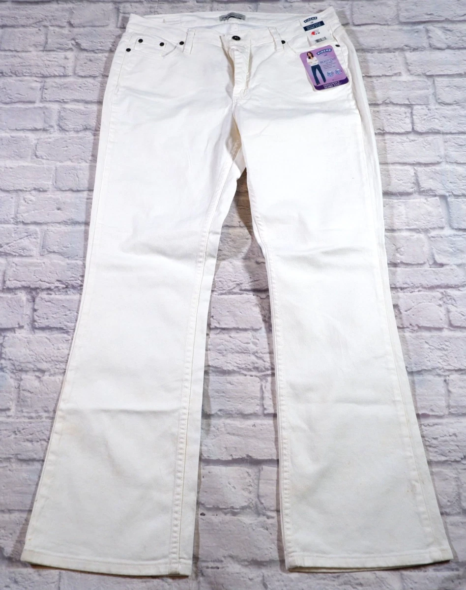 Lee Femmes Capri Blanc Classique – Coupe Régulière, Taille 16 Medium – Neuf