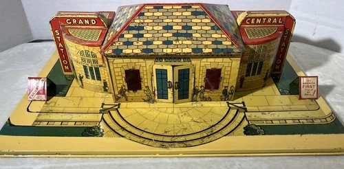 Marx Grand Central Station Tin Litho Play Set Vintage 1930’s
