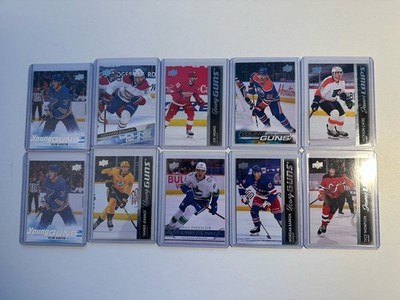 10 Card Young Guns Hockey Card Lot Upper Deck, 2 French, Jeannot, Podkolzin, etc