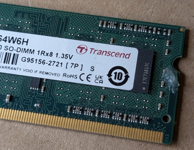 Transcend TS512MSK64W6H 4GB DDR3L 1600MHz PC3L-12800 204-Pin SO-DIMM Laptop RAM