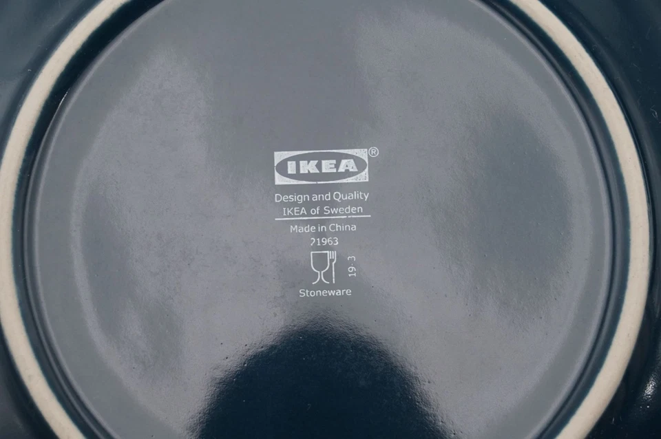 IKEA Fargrik Dark Turquoise 21963 Stoneware Dinner/Salad Plate, Cereal Bowl PICK - Image 3 of 4