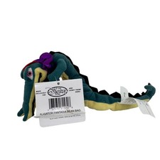 Disney Store Fantasia Alligator Green Bean Bag Plush Stuffed Toy Vintage w Tags