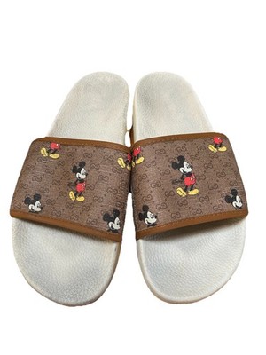 100% AUTHENTIC Gucci x Disney Supreme GG Mickey Mouse Sandals Slippers
