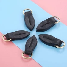 Leather Zip Puller Leaf Shape Leather Zipper Tags Fixer Pull Zipper Heads Lea...