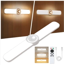 84 LED Star Ring under Cabinet Lighting with Remote, 12" Rechargable Motion Sens