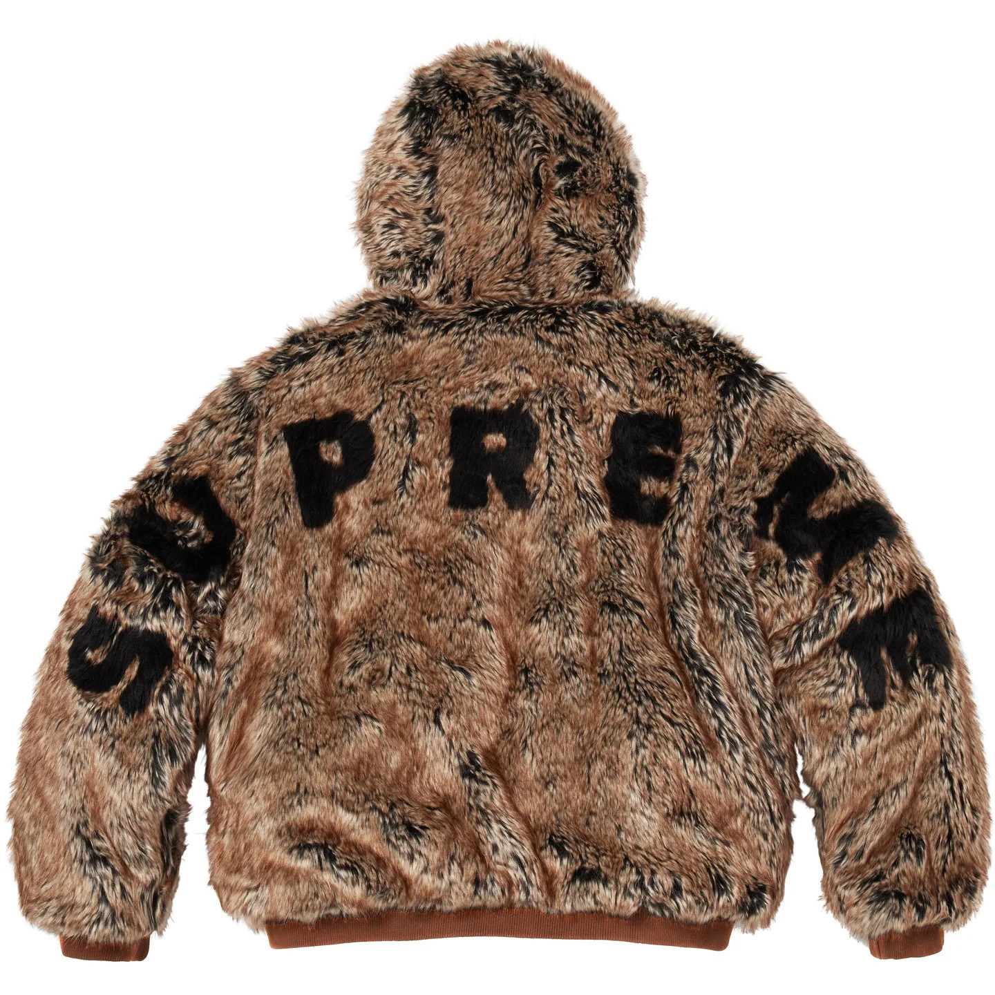 769877 Supreme Reversible Faux Fur Hooded Work Jacket Denim image 5
