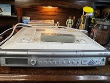 Sony ICF-CD543RM Under Cabinet CD Player Clock Radio FM/AM With Remote Tested