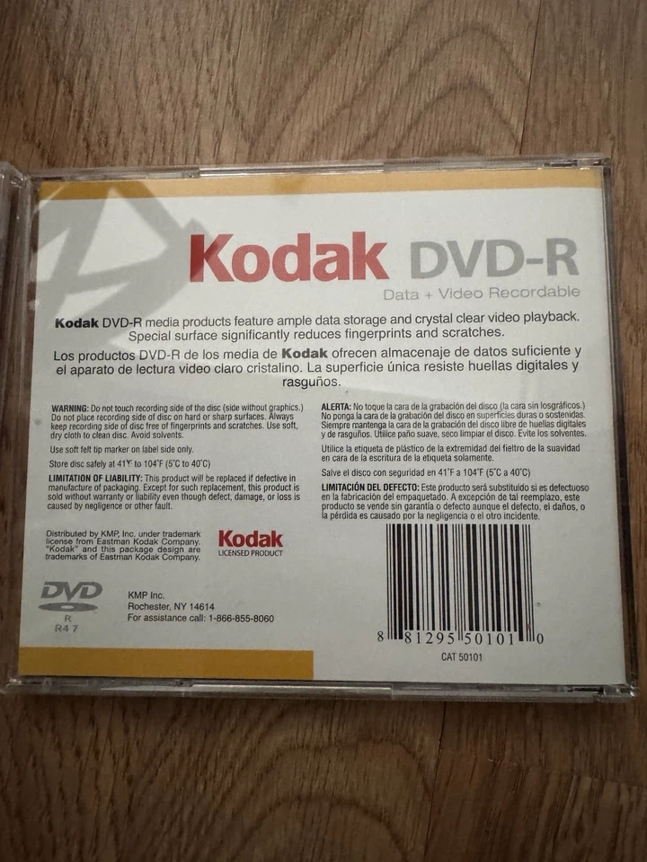 2 Kodak DVD + R 5 Pack 16x 4.7GB 120 min Data And Video Recordable Open Box - Image 3 of 3