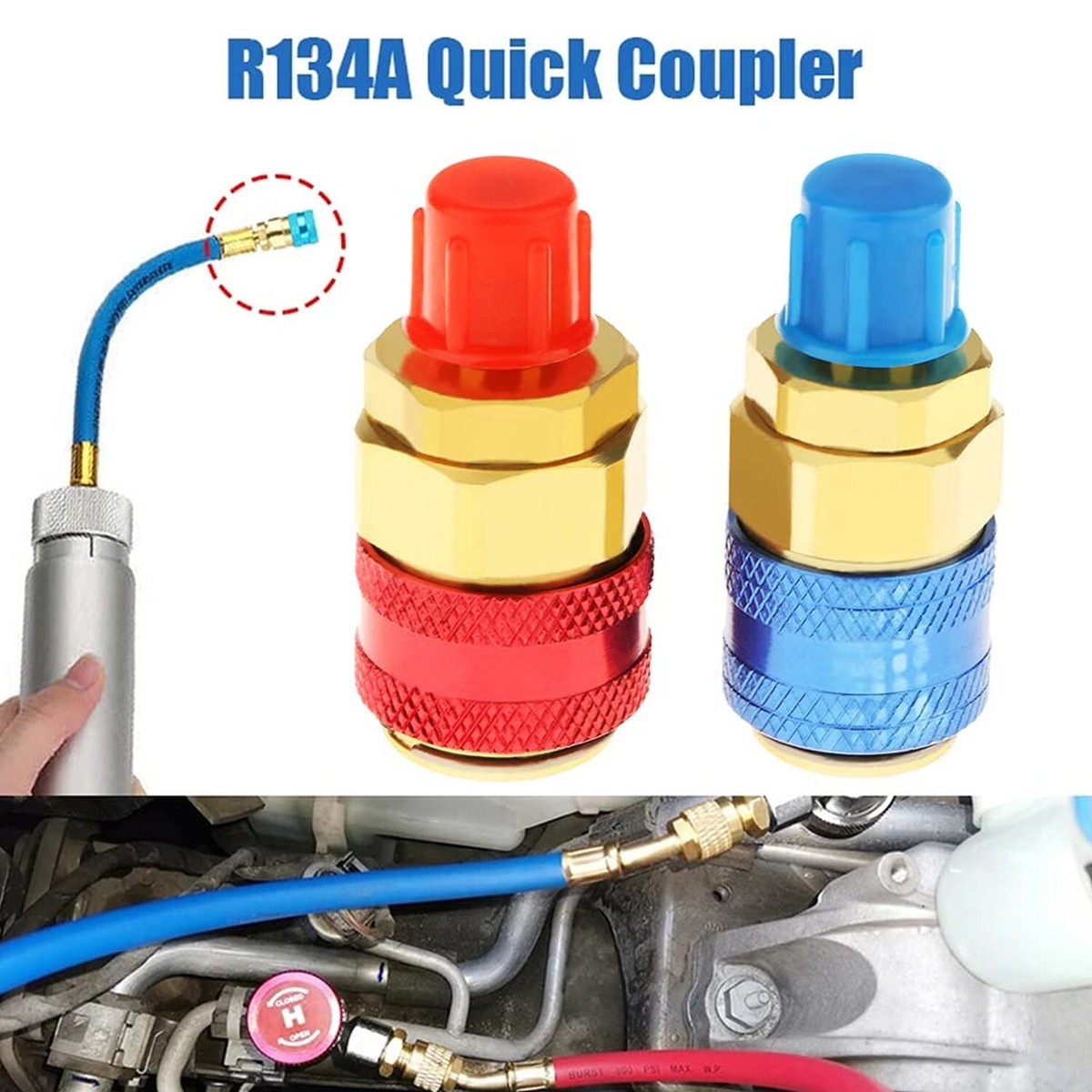 R134a Ac Quick Connectors Joywayus Low High System Port Adapters ...