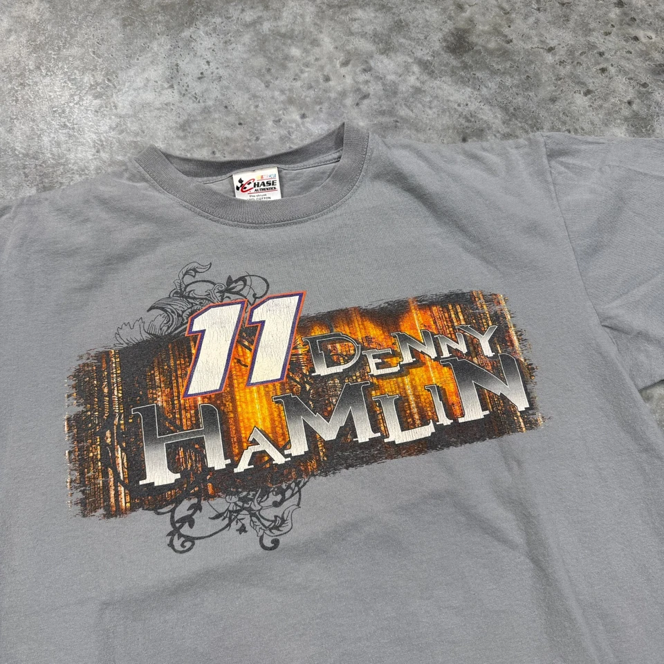 Camisa Nascar Para Hombre Grande Denny Hamlin Carreras Gráfico Persecución Auténtica Doble Cara Foto 2 de 4