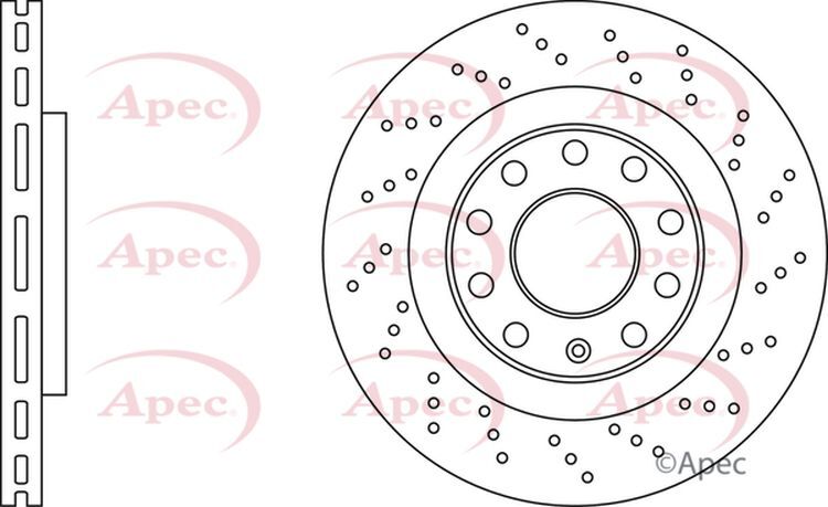 Apec Brake Disc Front Single 8E0615301AE 5028906059668 320mm DSK2971
