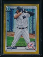JASSON DOMINGUEZ 2020 Bowman Chrome Prospects GOLD REFRACTOR #/50 Rookie Card RC