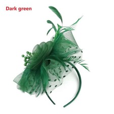 Flower Feather Fascinator Headband Wedding Hairband Ladies Day Royal Ascot Race