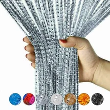 Glitter String Door Curtain Room Dividers Fringe Window Panel Decoration