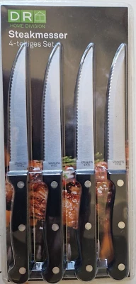 4 teiliges Steakmesser Set, Messer, Grillmesser, Sonderpreis, rostfrei, NEU/OVP - Bild 1 von 2