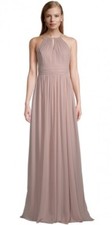 Billa Levkoff Powder Maxi Bridesmaid Dress Size 6