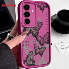 INS Retro Butterfly Silicone Case for Samsung Galaxy S25 S24 S23 S22 Ultra S24 F