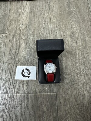 Gossip Quartz Damenuhr GSP543 Japan MOVT rotes Band Pearl Face + Jewels - Neu