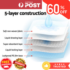 Pet Training Pads 200pcs Puppy Dog Toilet Pee Indoor Super Absorbent 60x60cm AU